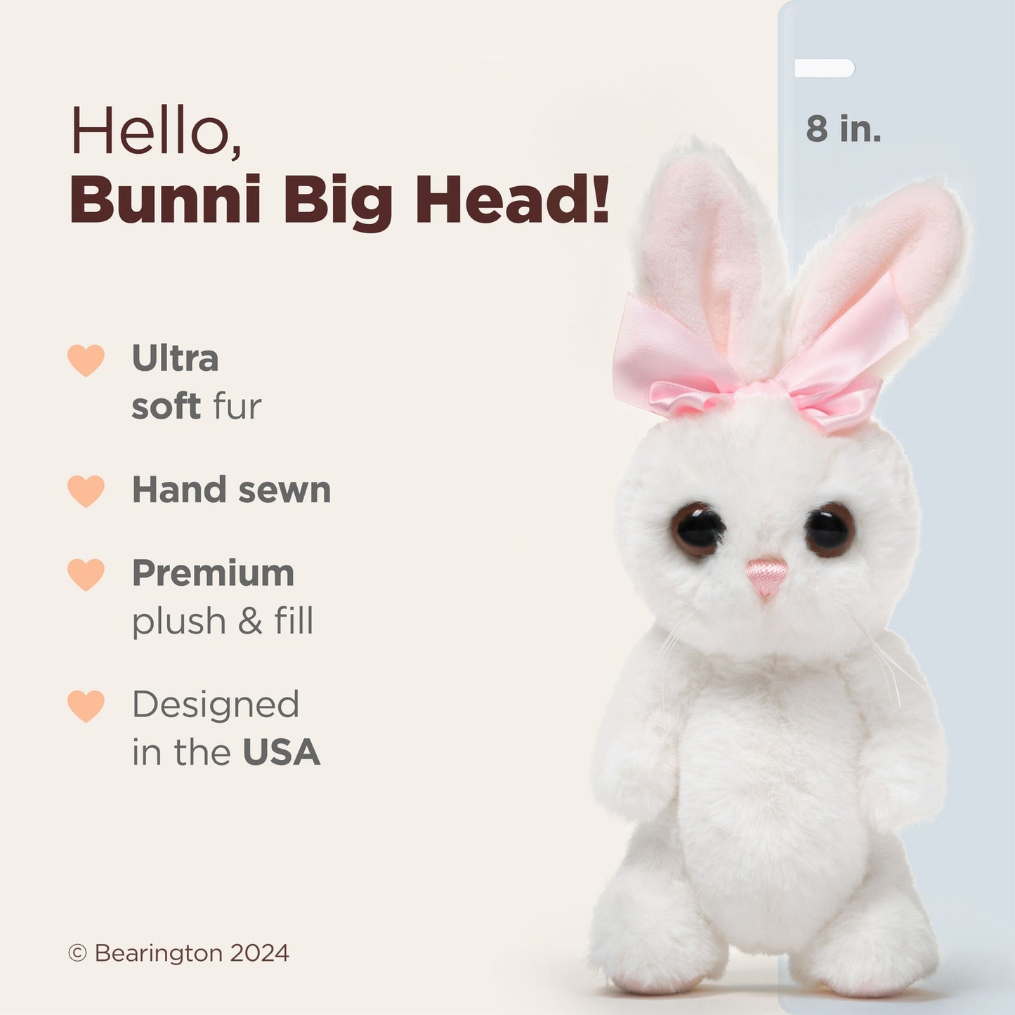 8" Bunny Big Head