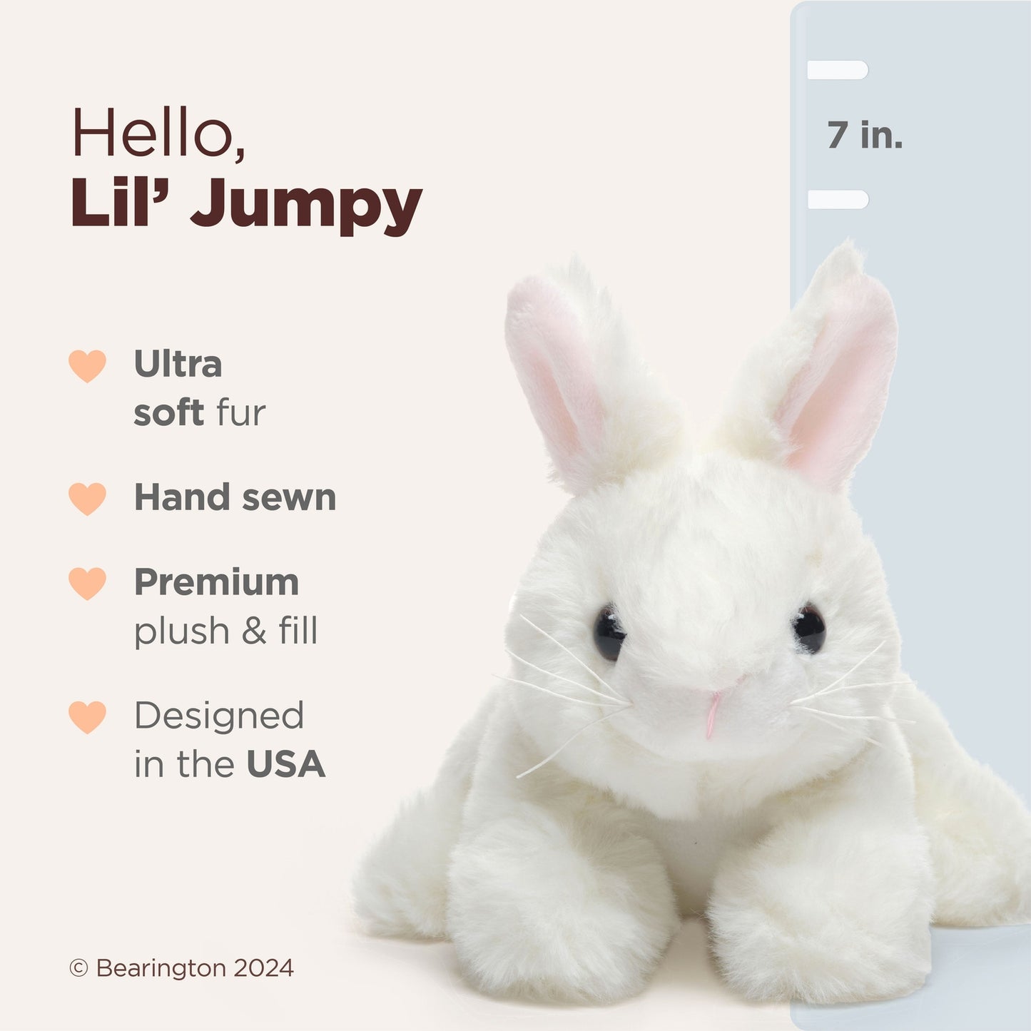 7" Bunny White Lil' Jumpy