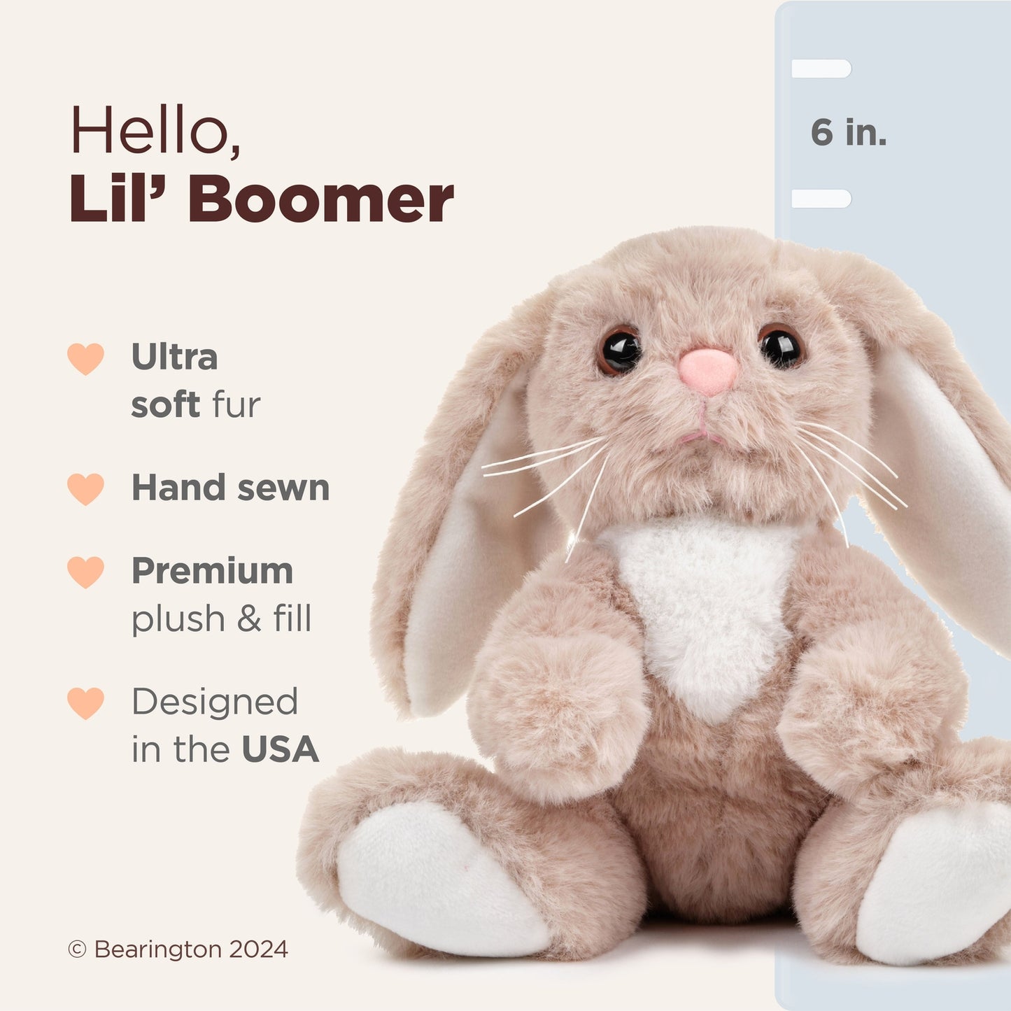 6" Floppy Bunny Lil'Boomer