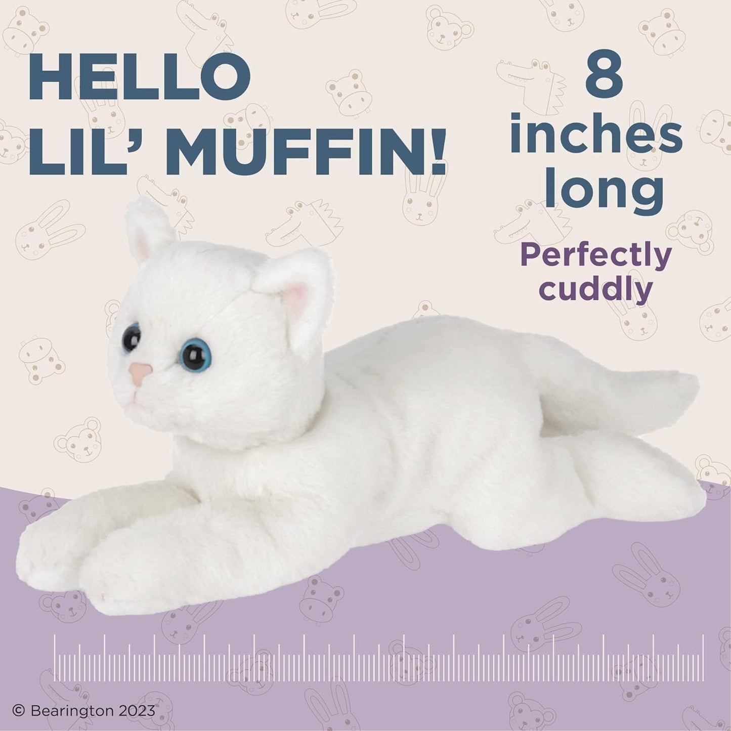 15" White Cat Muffin