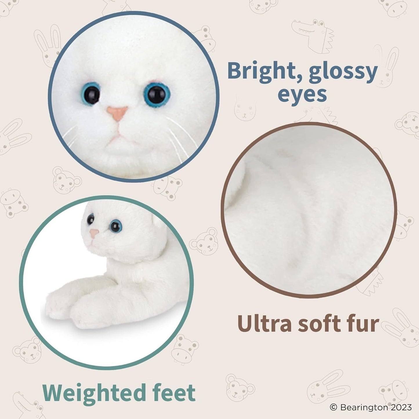 15" White Cat Muffin