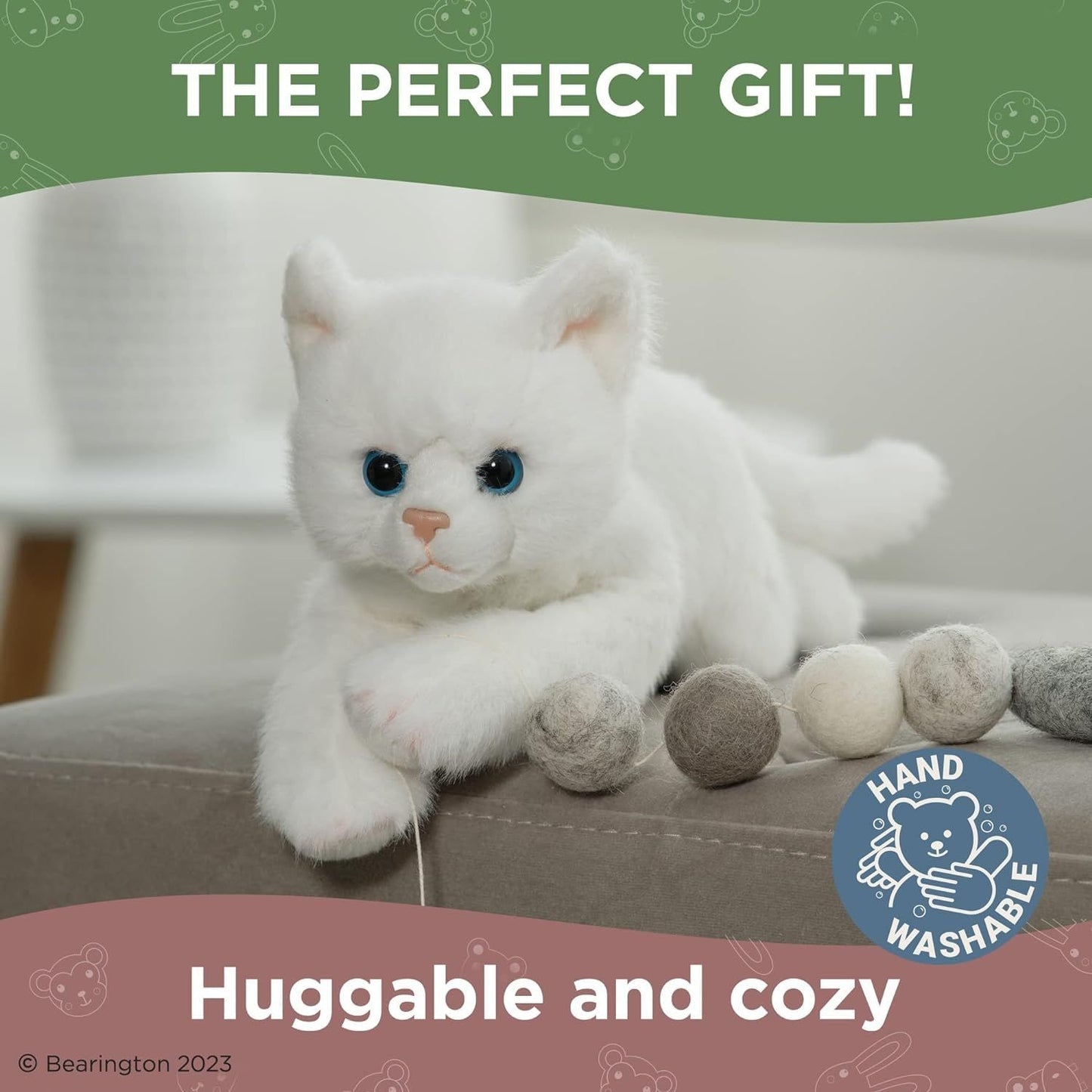 15" White Cat Muffin