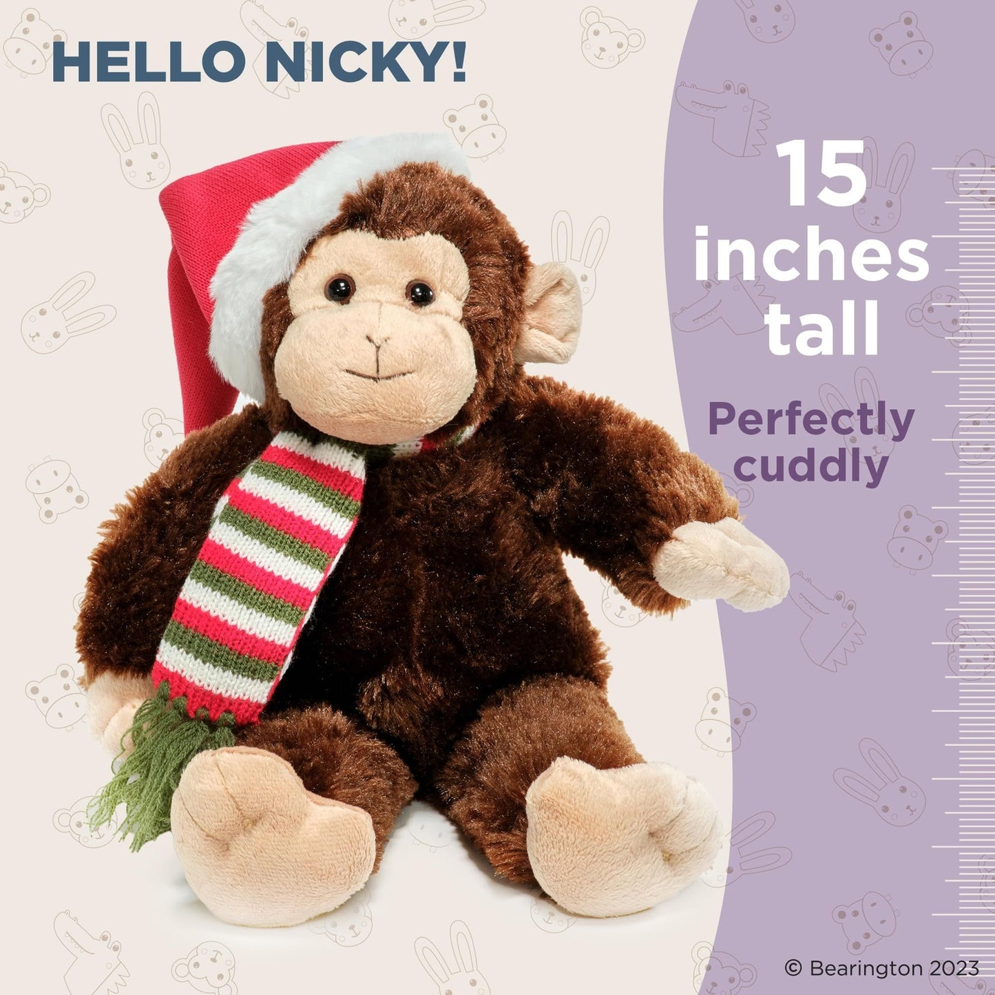 15" Monkey w/Scarf & Heat Nicky