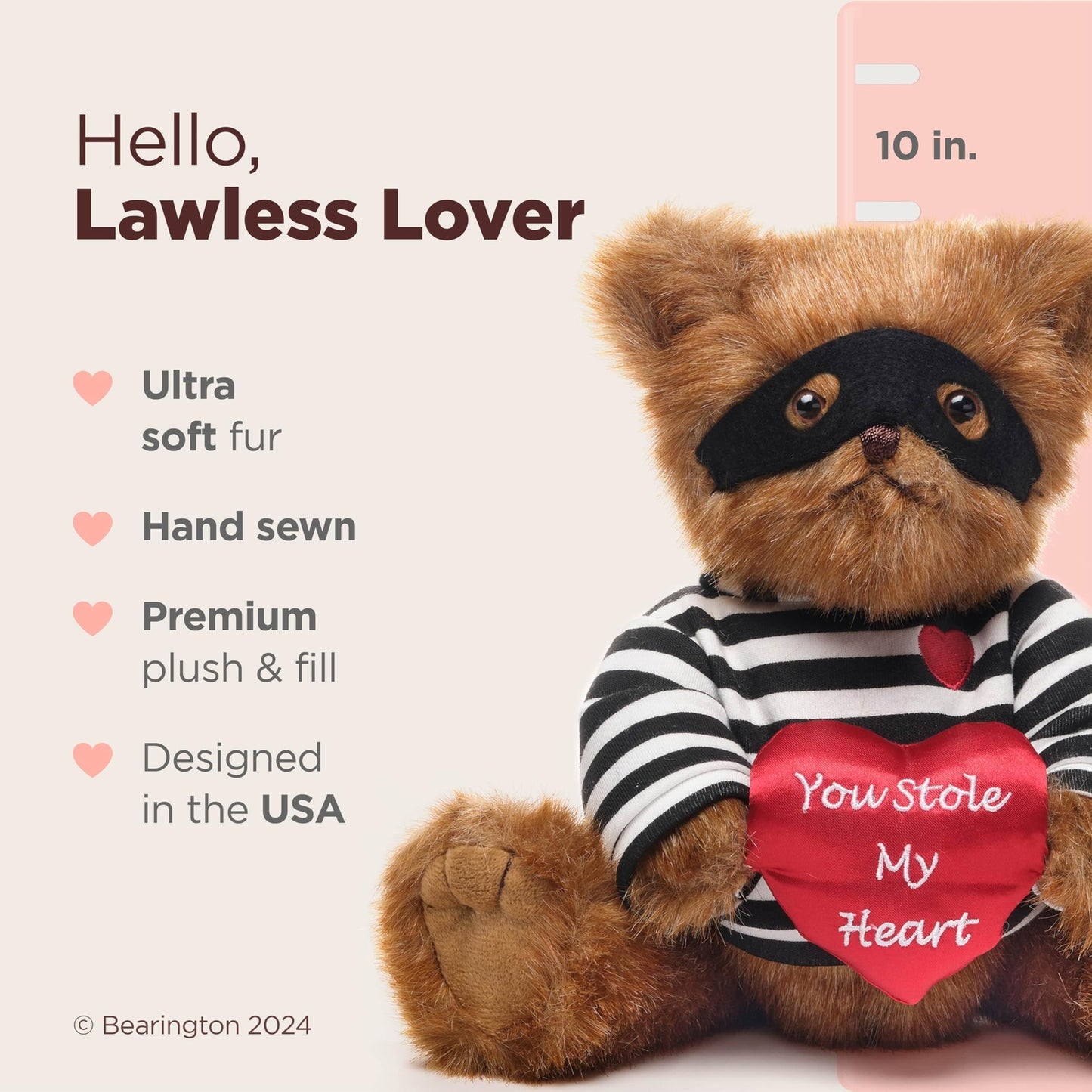 10" Valentine's Bear Lawless Lover
