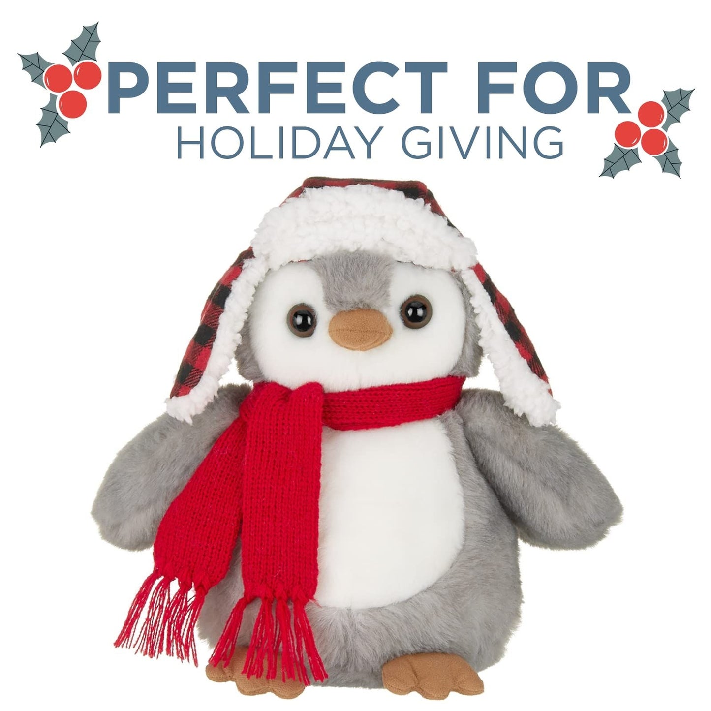 9.5" Penguin w/ scarf & hat Cappy