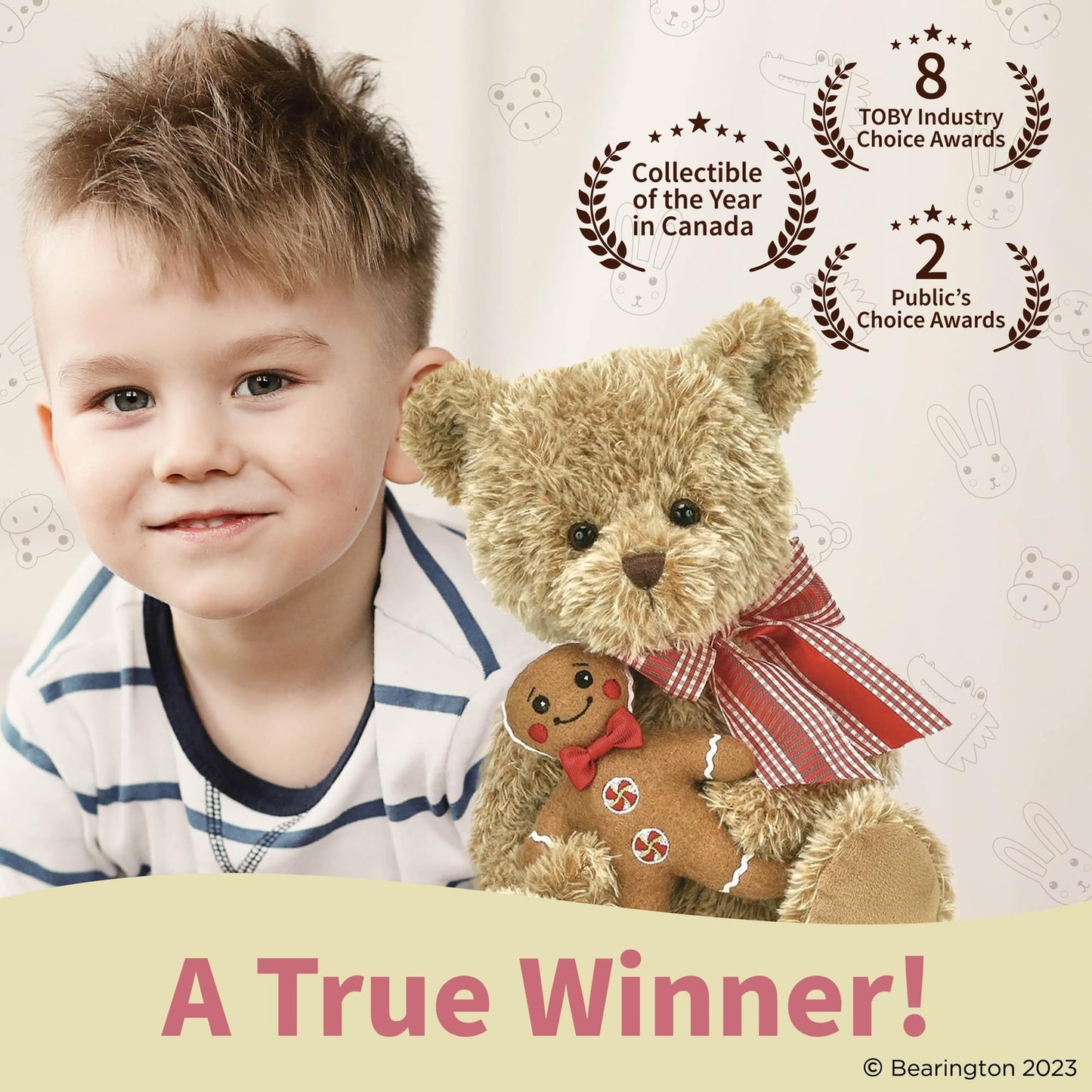 15" Christmas Bear Ginger & Brad