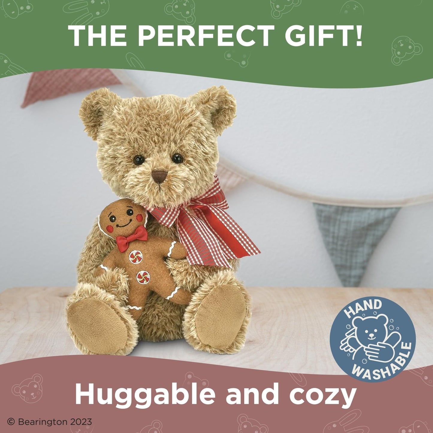 15" Christmas Bear Ginger & Brad