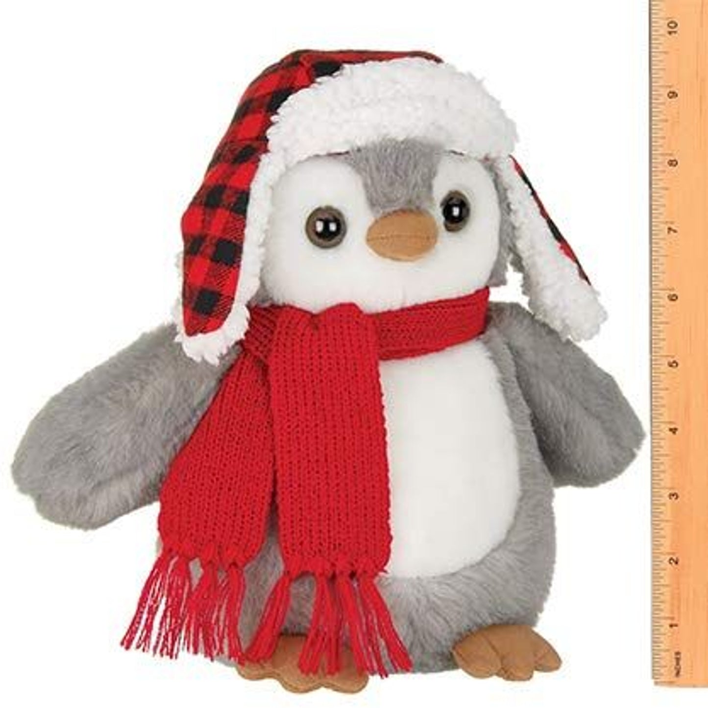 9.5" Penguin w/ scarf & hat Cappy