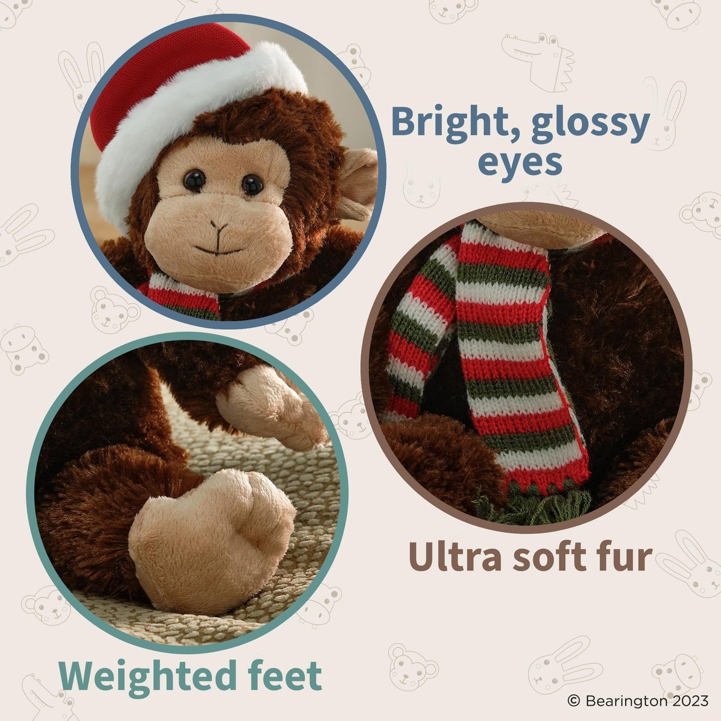 15" Monkey w/Scarf & Heat Nicky