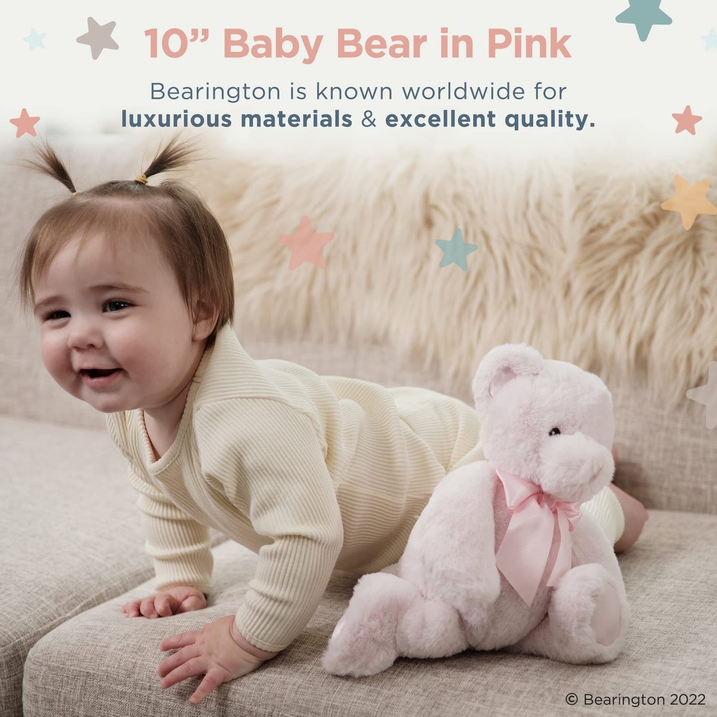 10" Teddy Bear Baby's First Pink