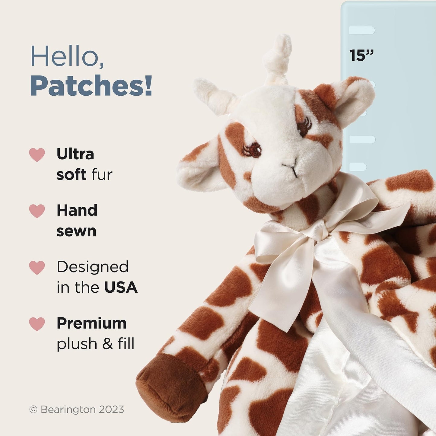 15" Lovey Giraffe Patches