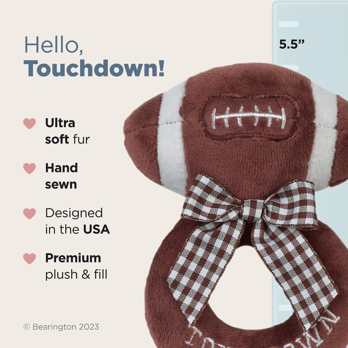 5.5" Ring Rattle Football Touchdown