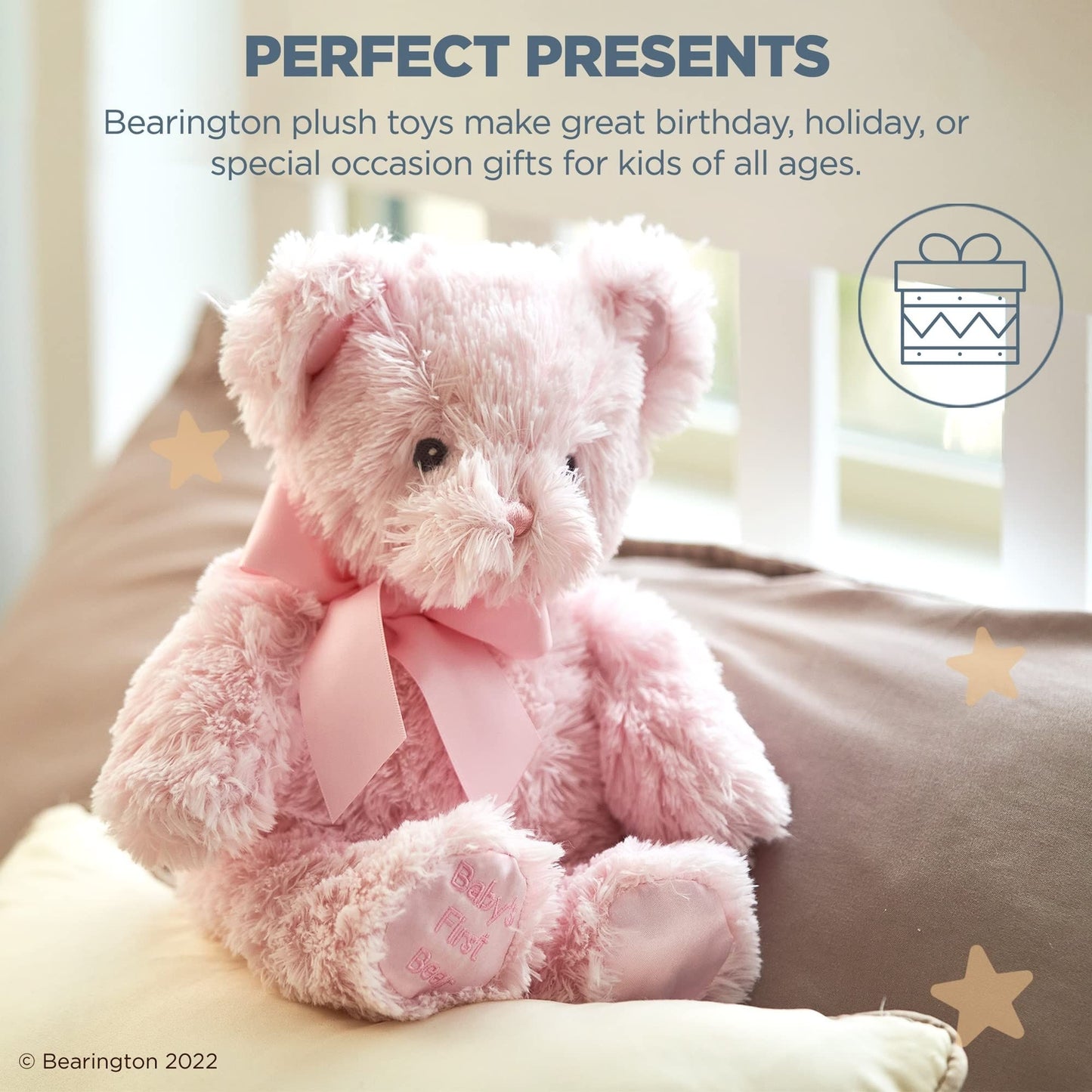 12" Teddy Bear Baby's First Pink