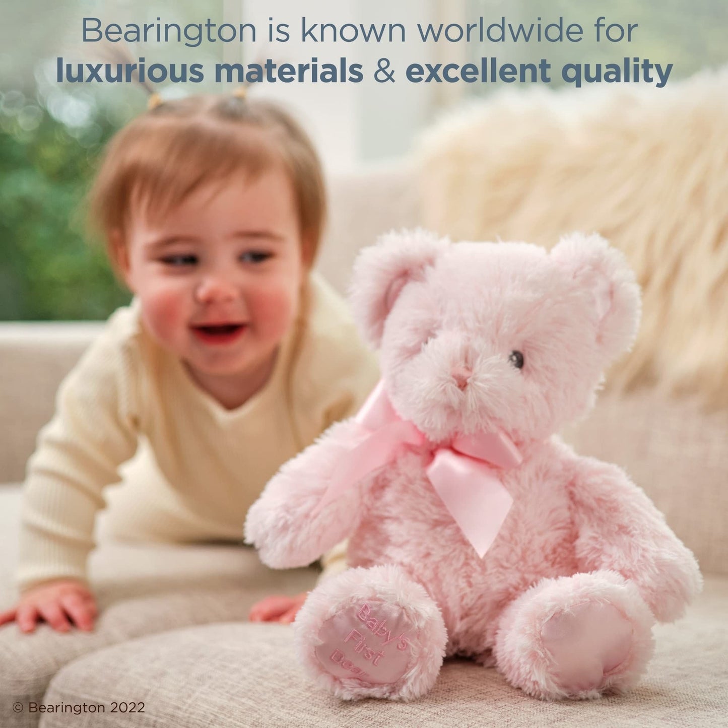 12" Teddy Bear Baby's First Pink