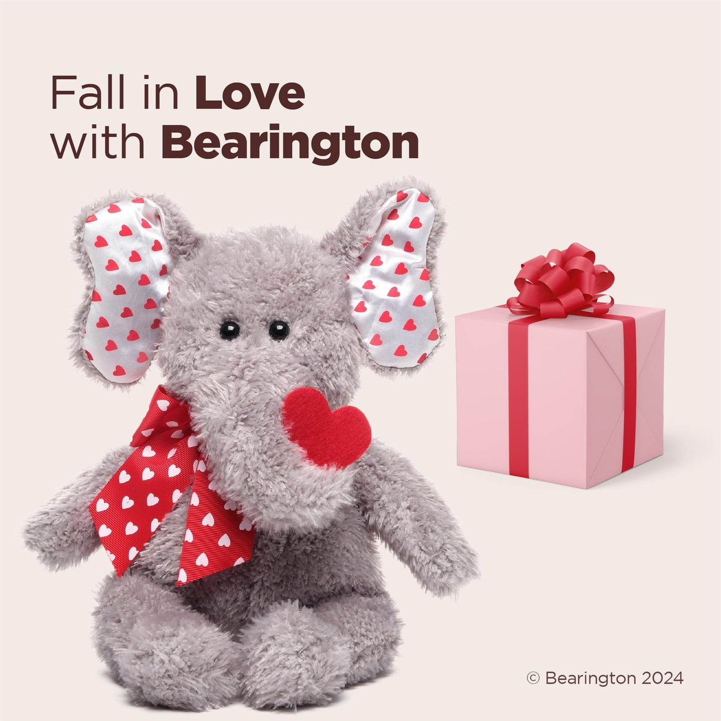 13" Valentine's Elephant Hugh Loves You
