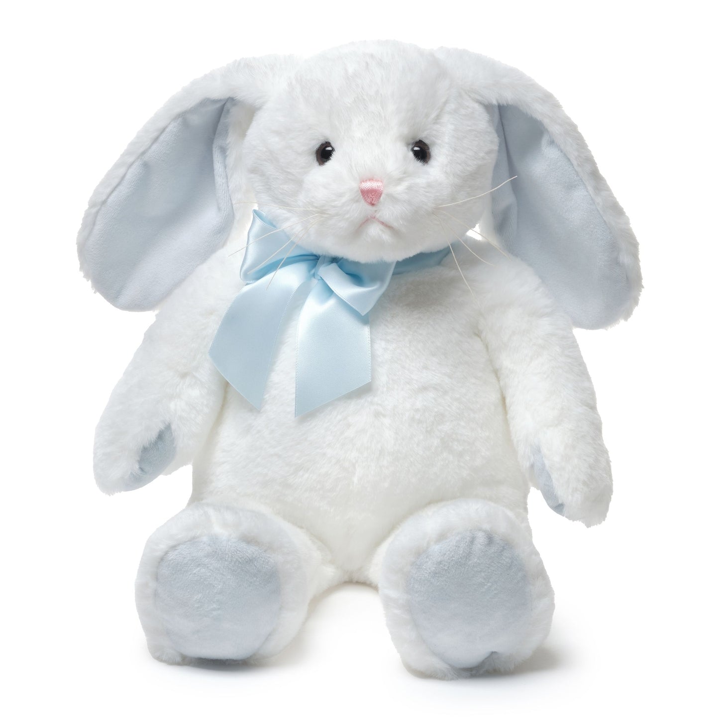 16" Bunny - Floppy Ears White & Blue