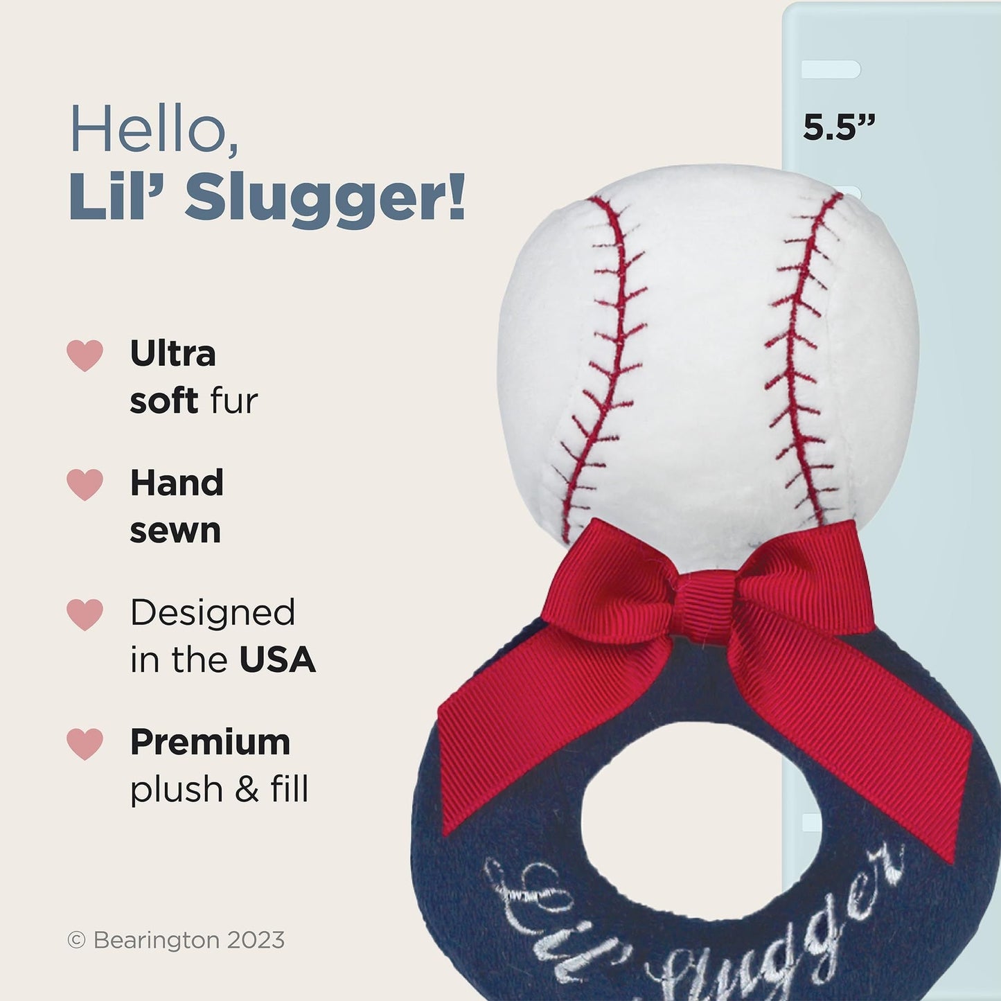 5.5" Ring Rattle Baseball Slugger