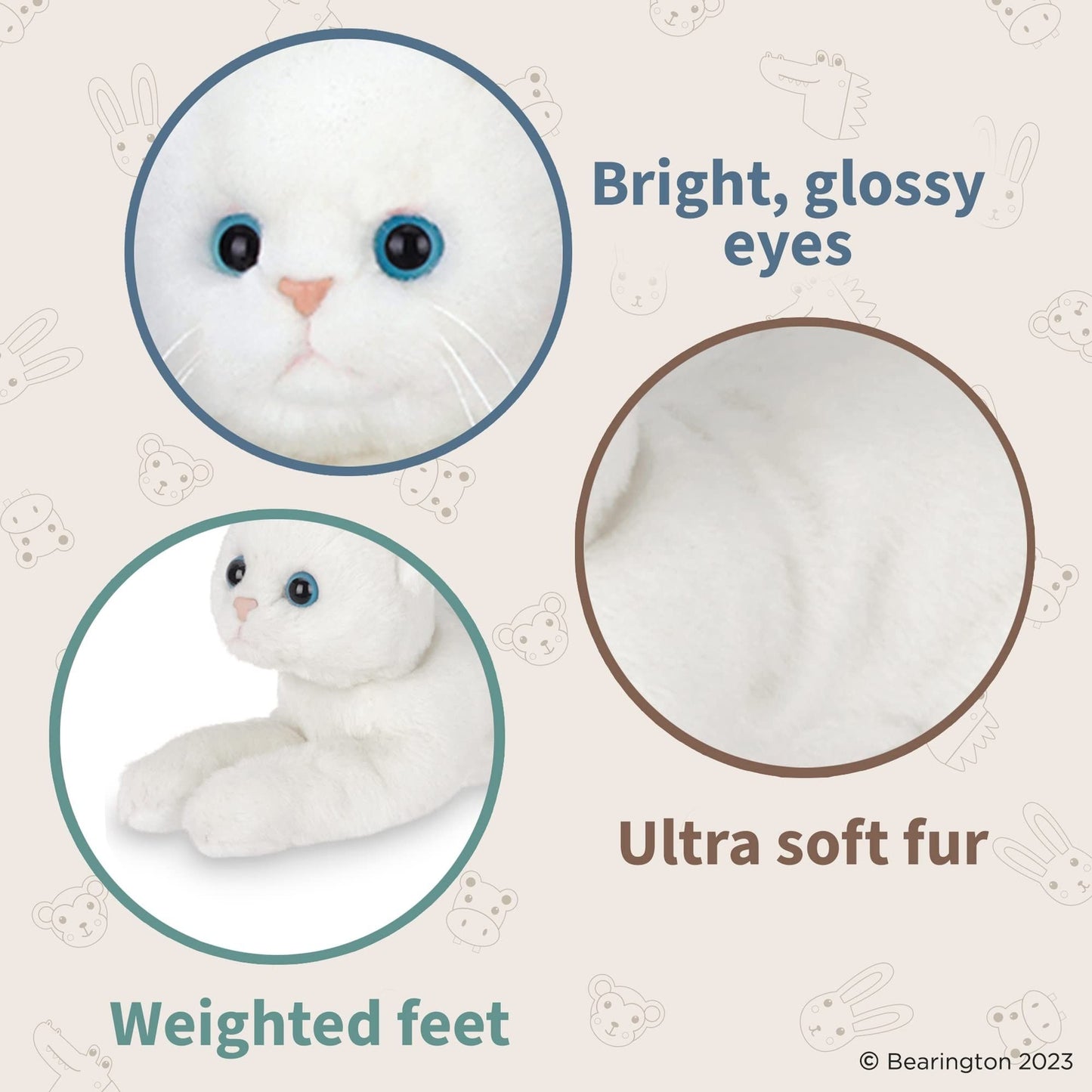 8" White Cat Lil’ Muffin