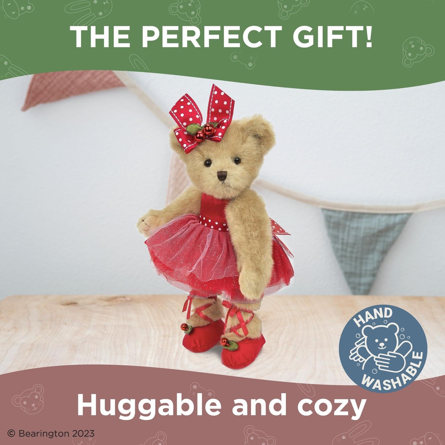 14" Christmas Bear Clara Ballerina