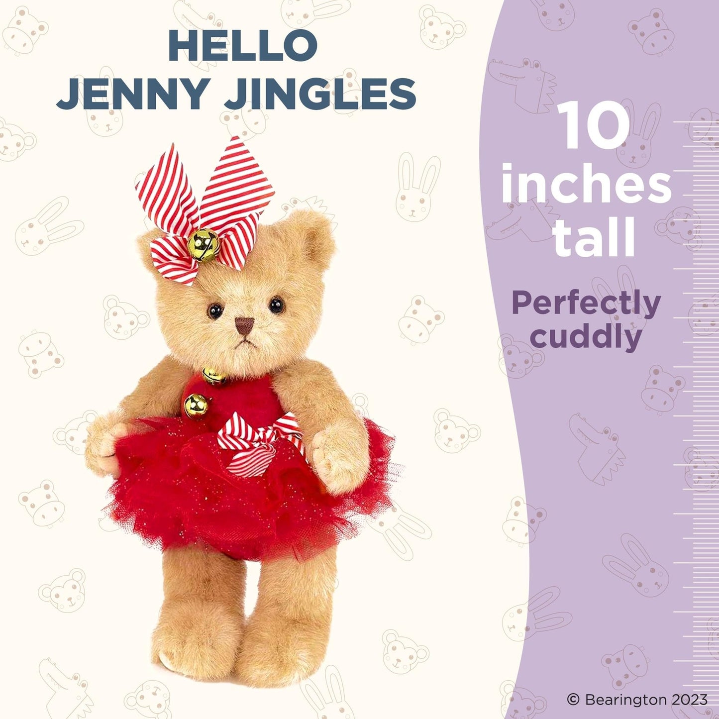 10" Christmas Bear Jenny Jingles