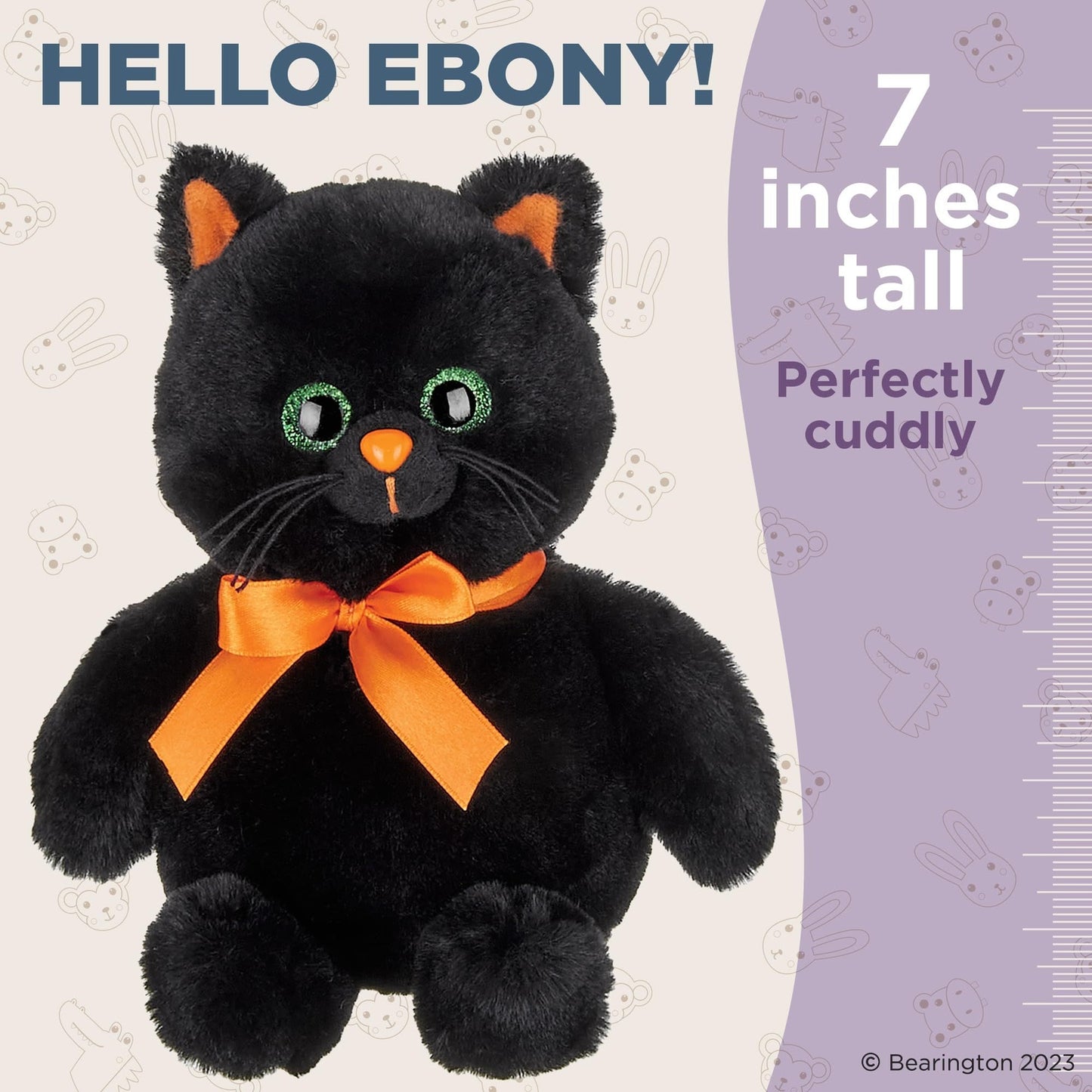 7" Halloween Black Cat Ebony