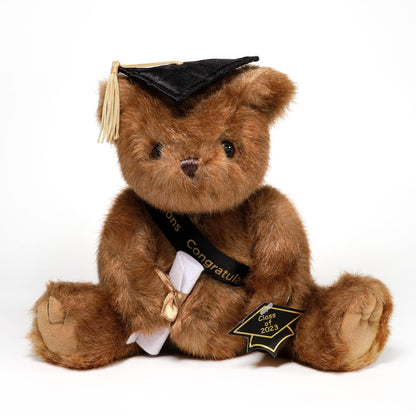 10" Graduation Bear Black Cap