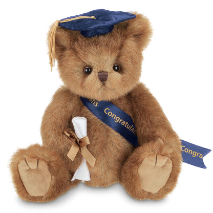 10" Graduation Bear Blue Cap