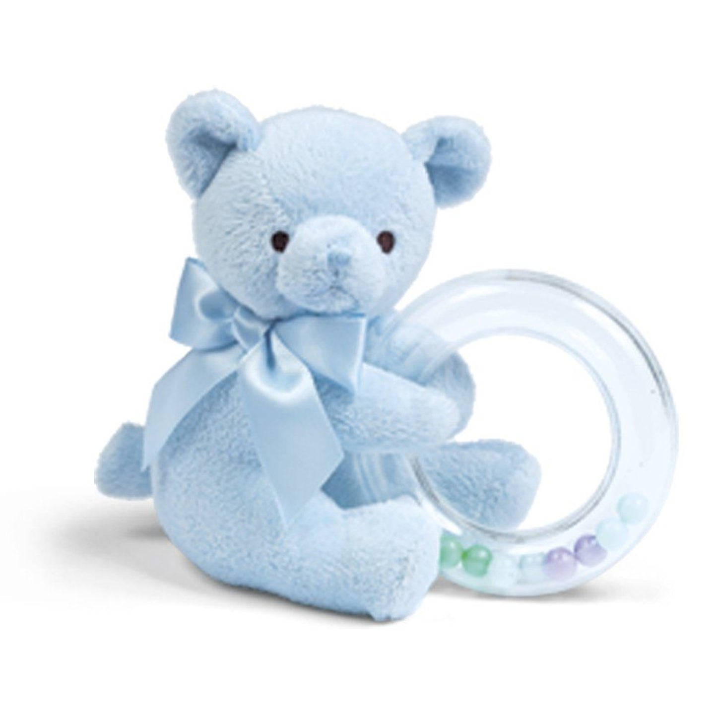 5.5"Shaker Teddy Bear Blue Polky