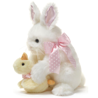 10" Bunny Rabbit w/ chick, Bunny Hugs