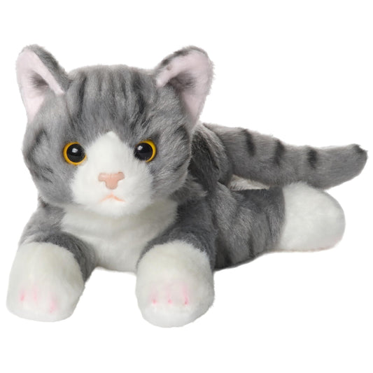 8" Grey Tabby Cat Lil’ Socks