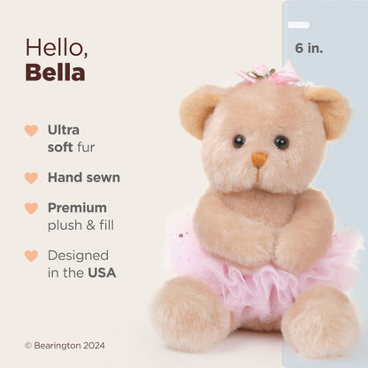 6" Teddy Bear Ballerina - Pink