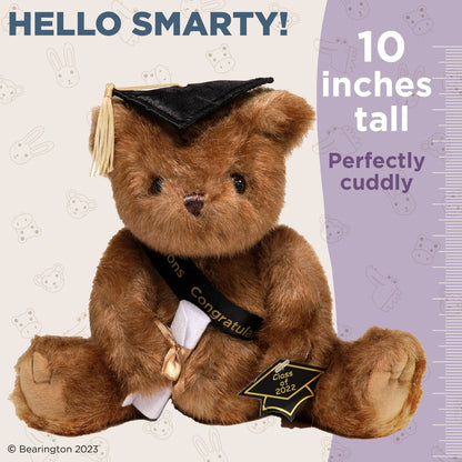 10" Graduation Bear Black Cap