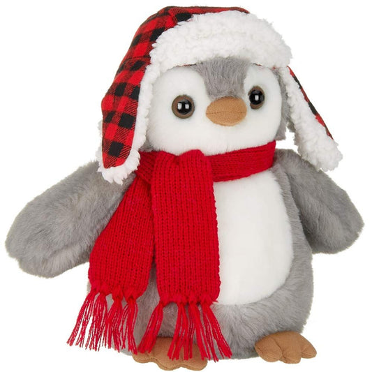 9.5" Penguin w/ scarf & hat Cappy