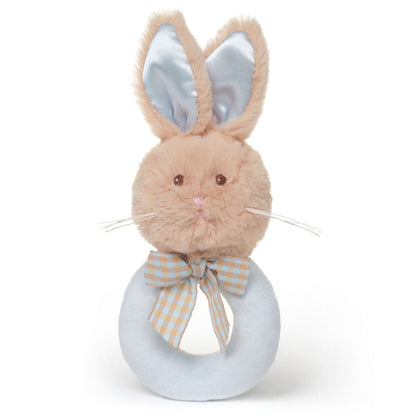 5.5" Ring Rattle Bunny Blue Lil'Bunny