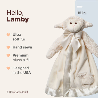 15" Lovey Blankets Lamb