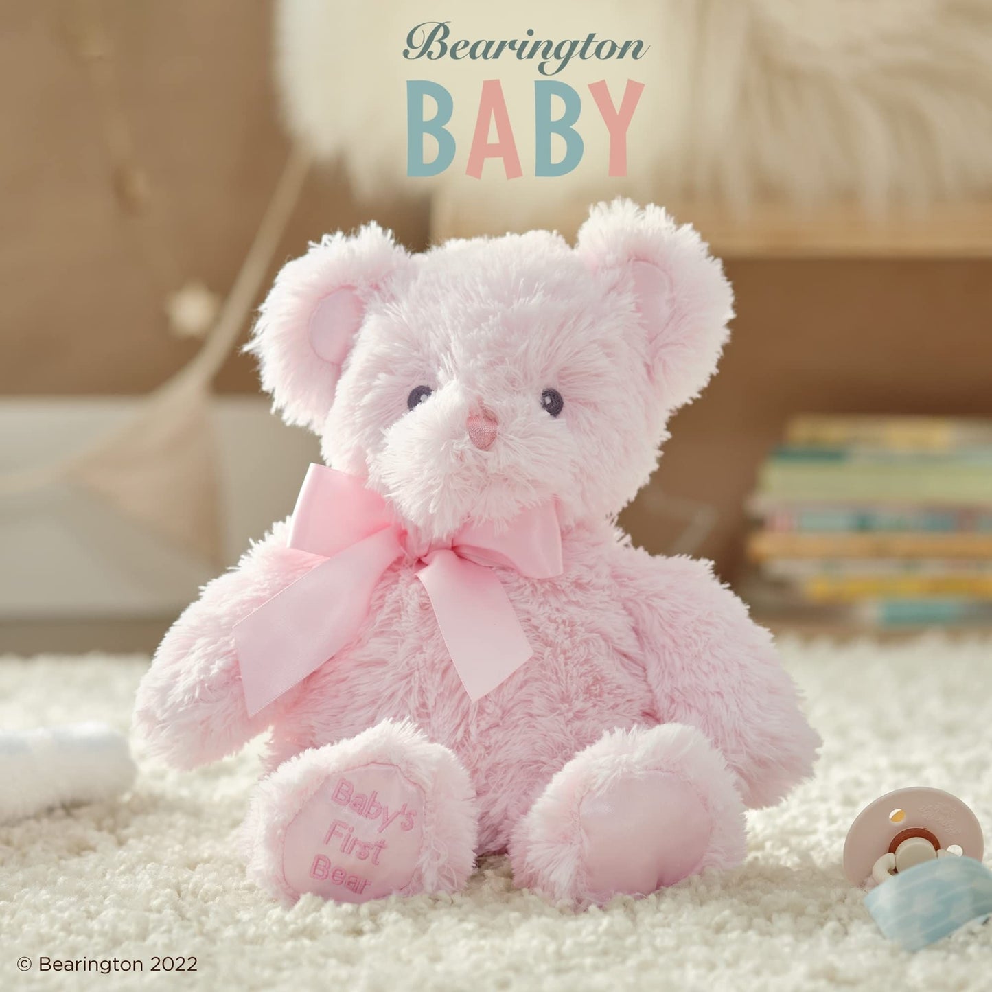 12" Teddy Bear Baby's First, Pink