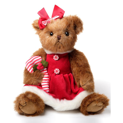 14" Christmas Bear Christa Cane