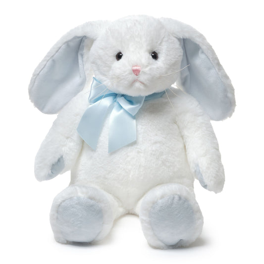 16" Bunny - Floppy Ears White & Blue