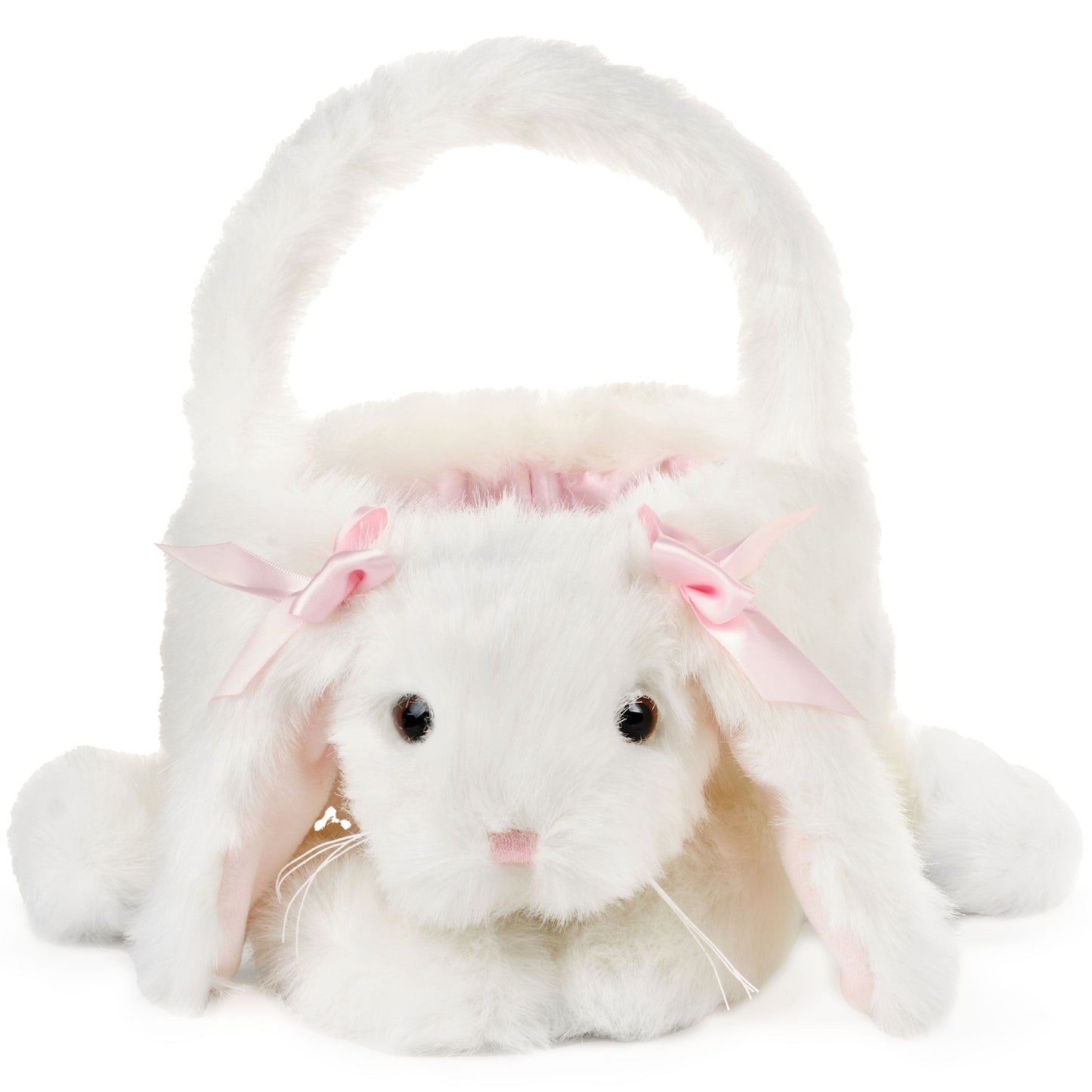 13" White Bunny Basket