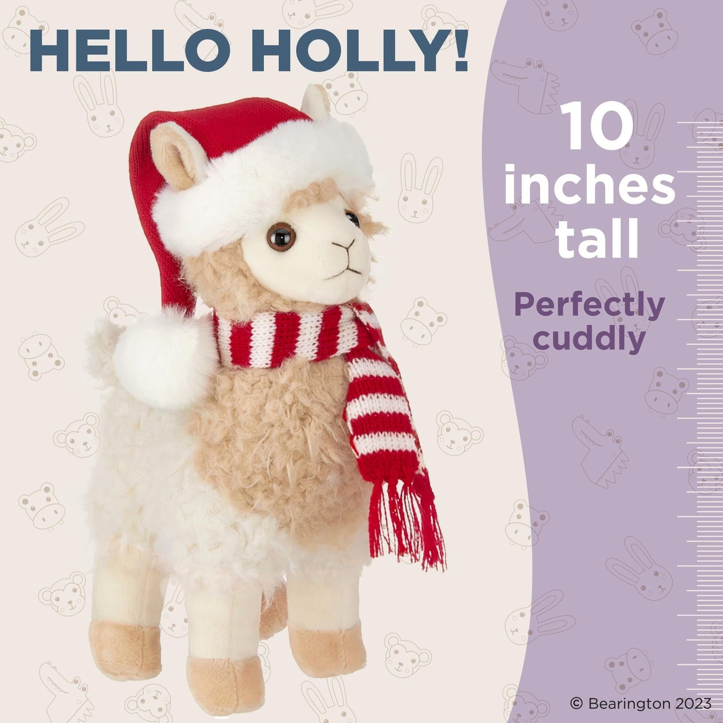 10" Llama w/ scarf Holly