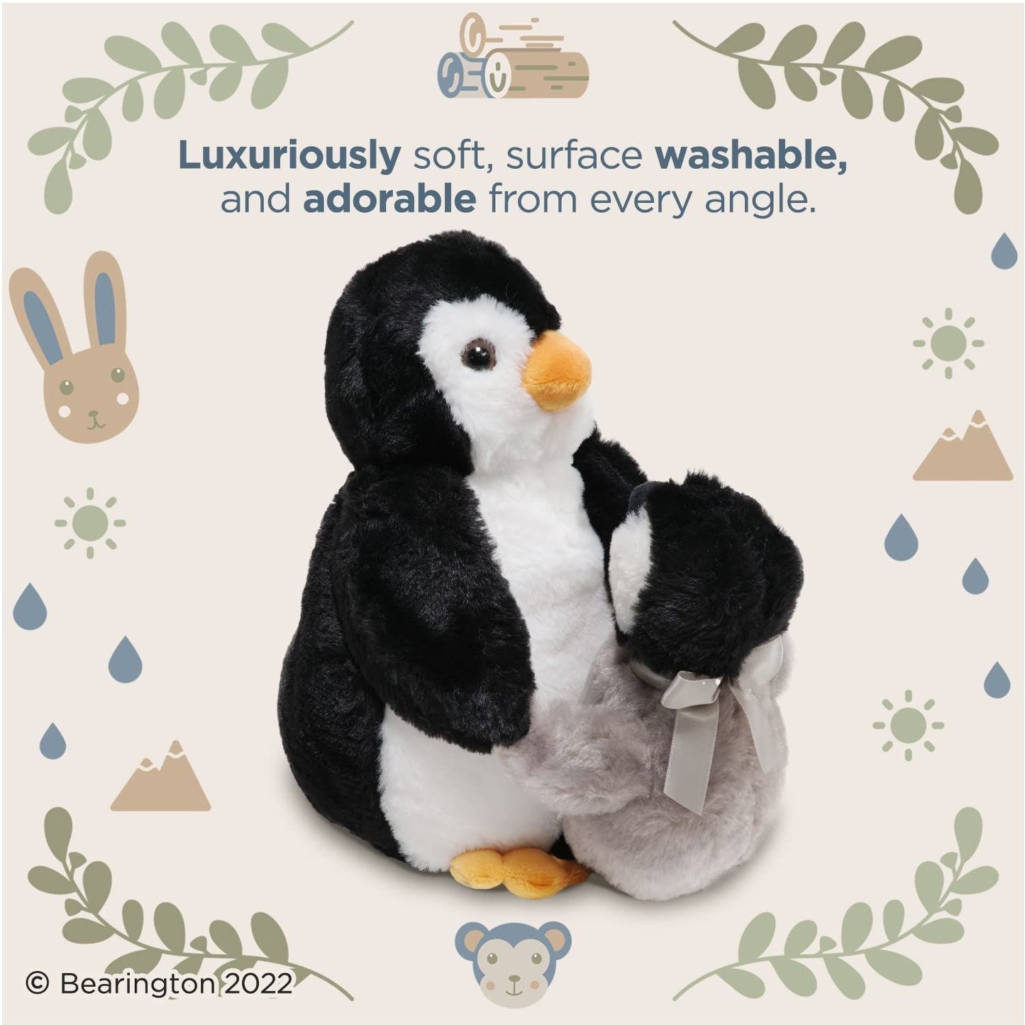 10" Penguin w/ Baby, Wiggles & Wobbles