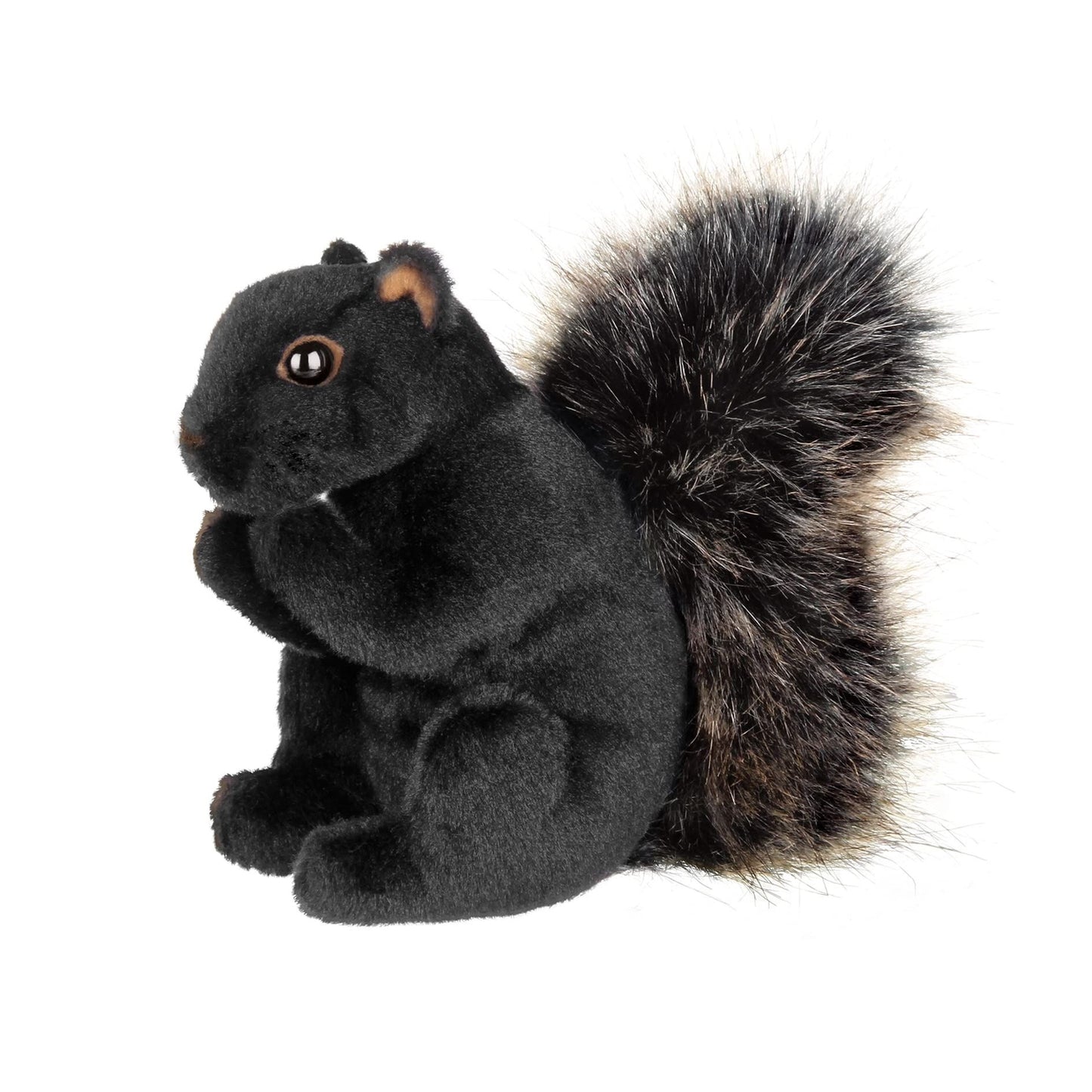 7" Squirrel Acorn Black