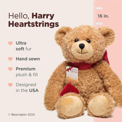 16" Valentine's Bear Harry Heartstrings