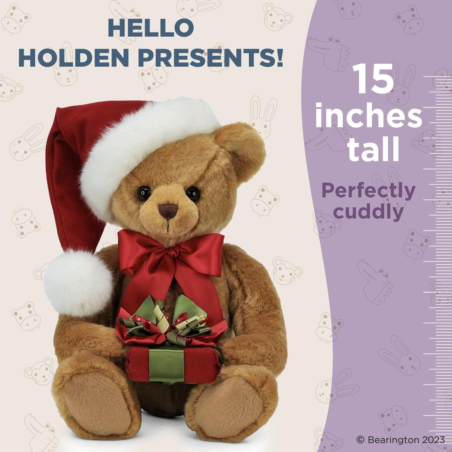 15" Christmas Bear Holden Presents