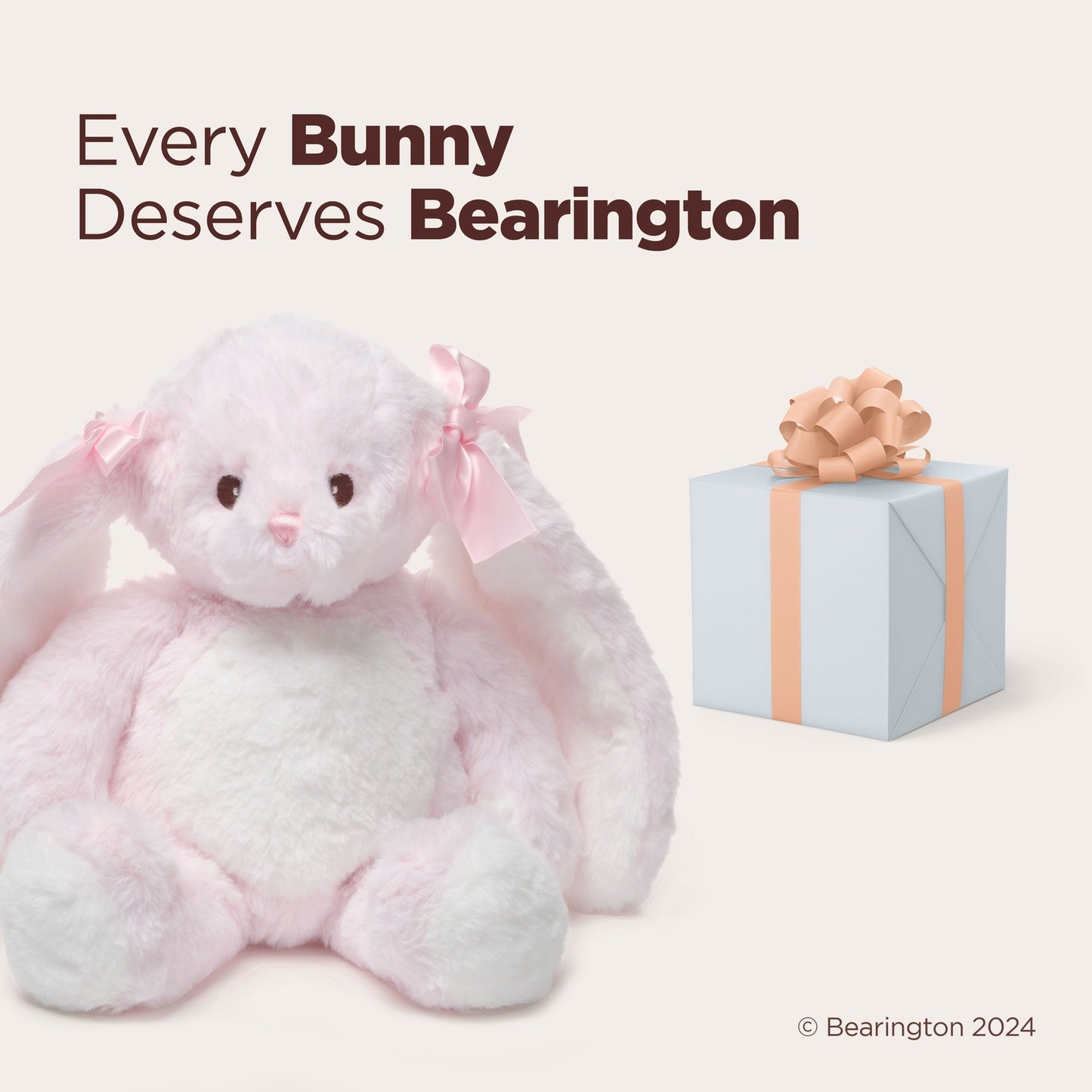 14" Bunny Pink Cottontail Hugs a Lot