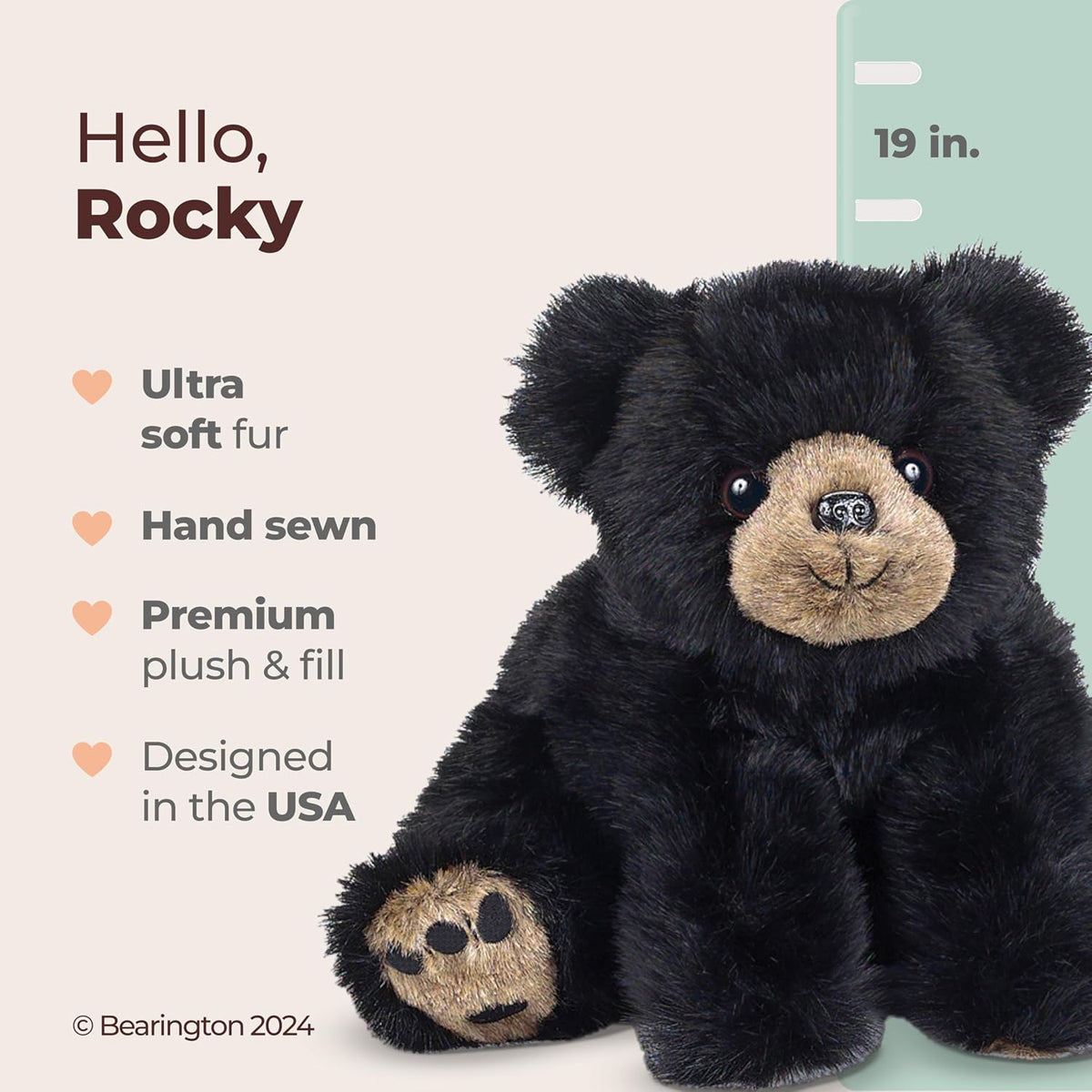Rocky the Black Bear - 19"