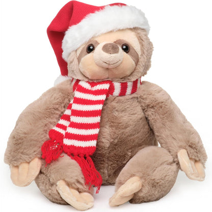 Santa Sloth the Christmas Plushie - 16"