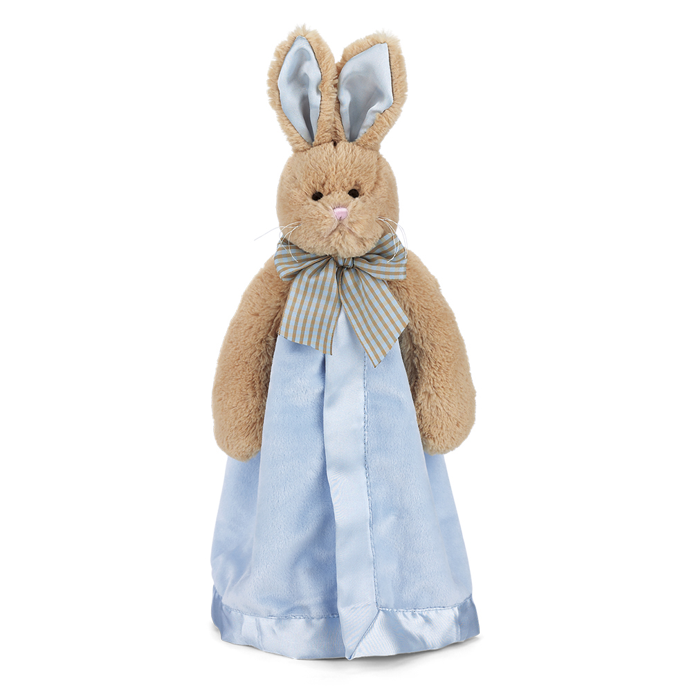 Small Blue Bunny Stuffed Animal Lovey Security Blanket Bearington Baby Wee Bunny Tail 8 x 7 